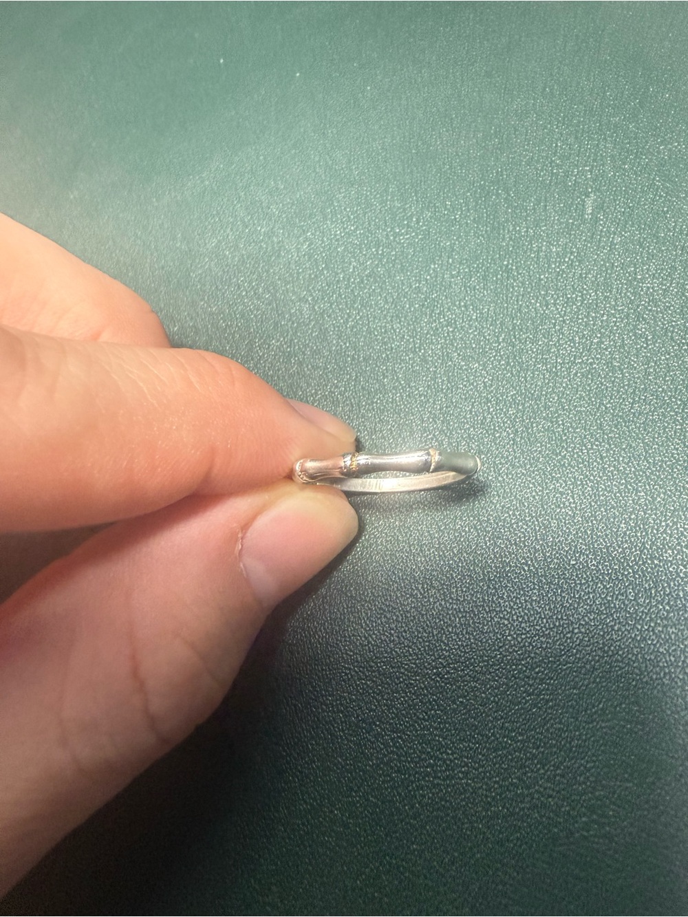 Sterling Silver Bamboo-Style Stacking Ring - 925 Silver